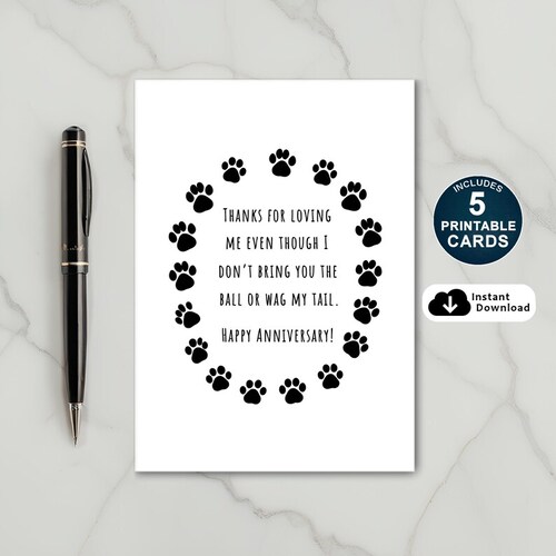 Dog Lovers Anniversary Card