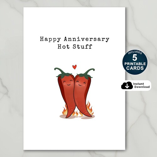 Happy Anniversary Hot Stuff Card