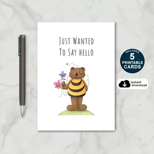 Just wanted to say hello Greeting card