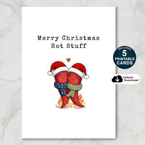 Merry Christmas Hot Stuff Card