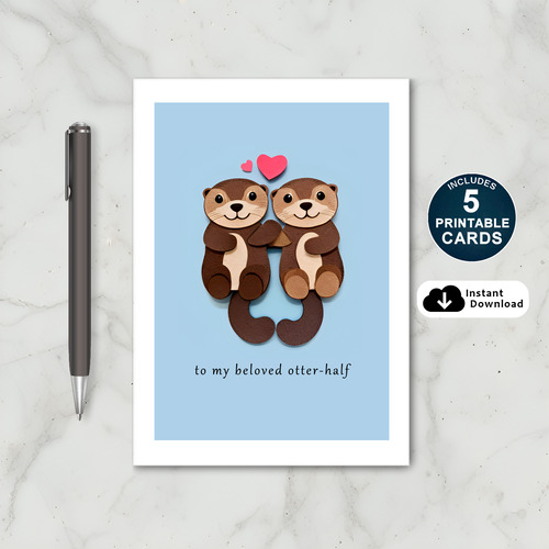 To My Beloved Otter-half Anniversary Card